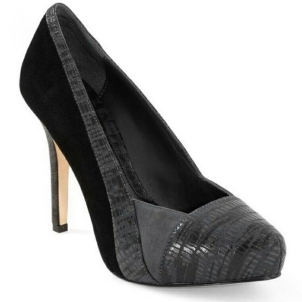 White House Black Market Leather & Suede Heels